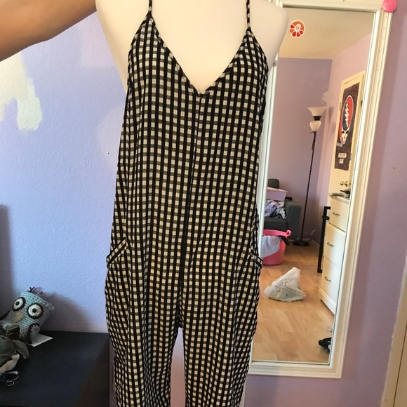 Dresses & Skirts - Long plaid overall/romper